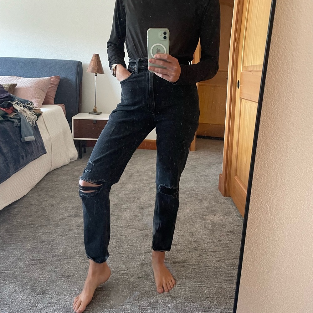 Ultra High Rise Ankle Straight Jean A&F Curve Love